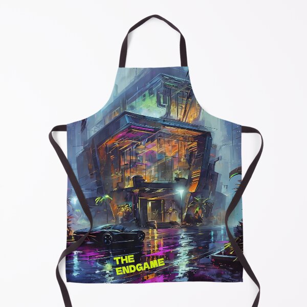 Item preview, The Endgame - Modern Cyberpunk Sunset Villa Art designed and sold by Modern Nest Art.