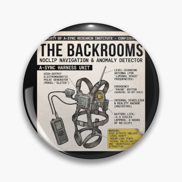 Item preview, Backrooms Level 0 Research Institute Warning Poster Vintage VHS Found Footage Liminal Space Horror Design designed and sold by Kate1art.