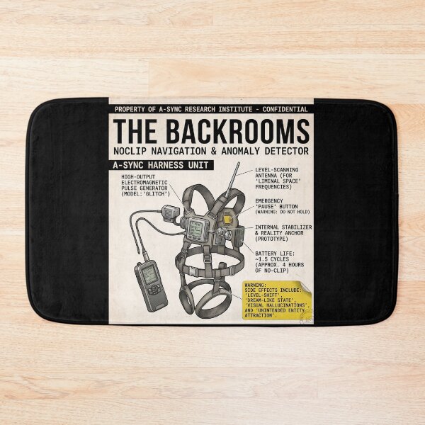 Item preview, Backrooms Level 0 Research Institute Warning Poster Vintage VHS Found Footage Liminal Space Horror Design designed and sold by Kate1art.
