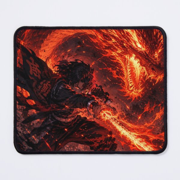 Item preview, Inferno Dragon Blade Anime Warrior | Fire Sword Fantasy Action Artwork designed and sold by Folk fuel.