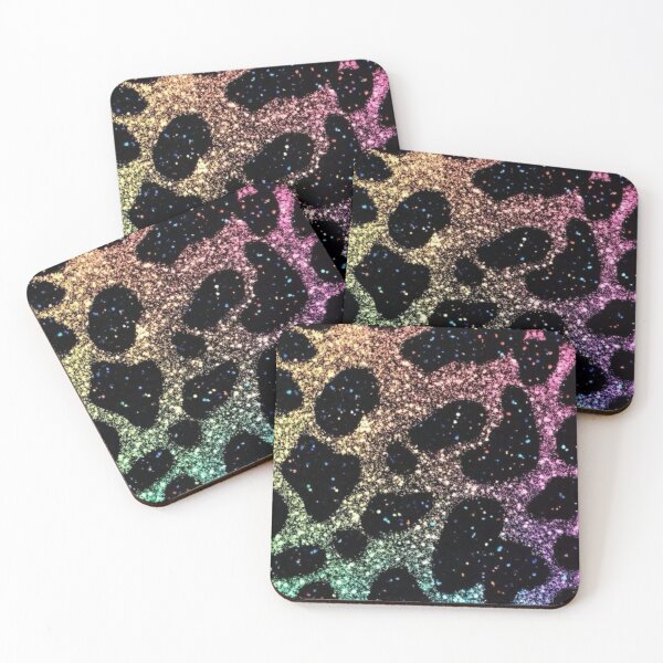 Item preview, Colorful Neon Cheetah Spots Faux Glitter Aesthetic designed and sold by Core design hub .
