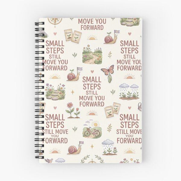 Item preview, Small Steps Still Move You Forward – Inspirational Wellness Pattern designed and sold by OpenDreamArts.