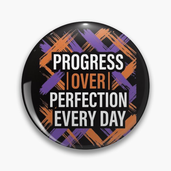 Item preview, Progress Over Perfection Distressed Typographic Motivation designed and sold by GiggleInkTees.
