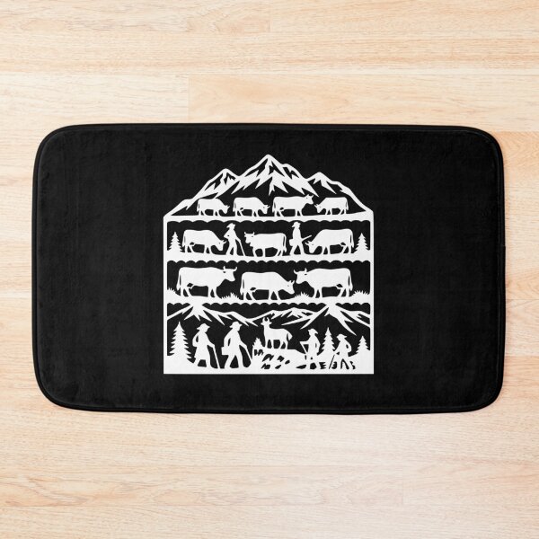 Item preview, Swiss Alpine Cows on Parade Farm Tradition designed and sold by AntiqueImages.