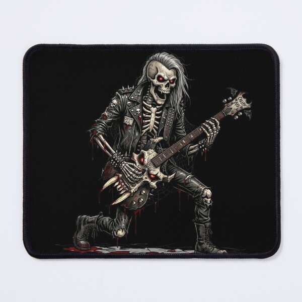 Item preview, Skeleton Rocker Leather Blood Guitar Solo — Dark Art designed and sold by David Mateo ArtWorks.