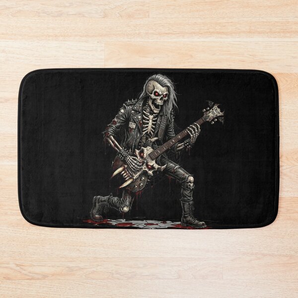 Item preview, Skeleton Rocker Leather Blood Guitar Solo — Dark Art designed and sold by David Mateo ArtWorks.