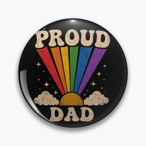 Item preview, Proud Dad Rainbow Pride Shirt | LGBTQ+ Ally Design | Retro Pride Rainbow Graphic | Pride Month Gift for Dads designed and sold by Starlett Designs.