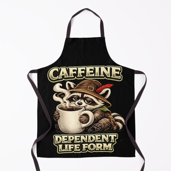 Item preview, Funny Caffeine Dependent Life Form Raccoon Coffee Lover Gamer Vintage Graphic T-Shirt designed and sold by clockedoutwearshop.