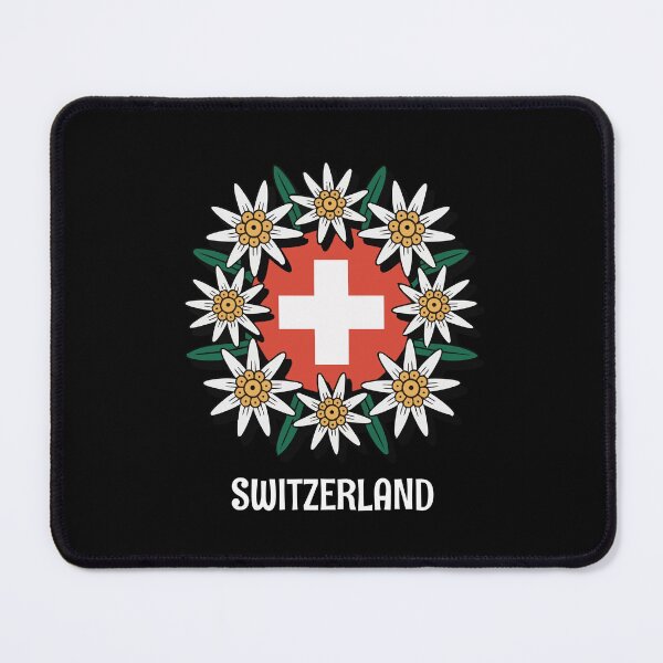 Item preview, Swiss Edelweiss Flag Switzerland Alpine Tradition designed and sold by AntiqueImages.