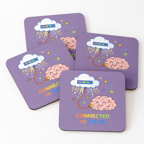 Item preview, Connected to Ideas – Creativity & Technology Brain Cloud Design designed and sold by OrbitOfMind.