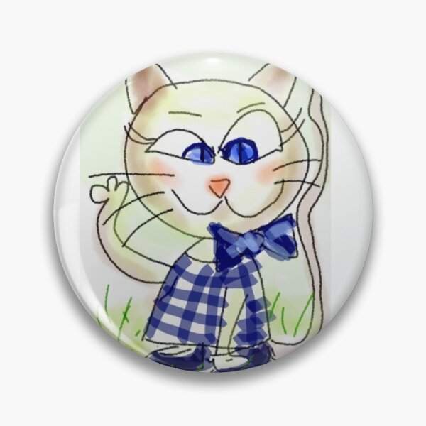 Item preview, Cute whimsical anime kitten with blue bow quote designed and sold by Shukasya-Arts.