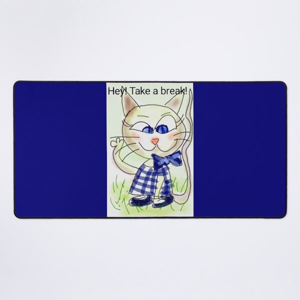 Item preview, Cute whimsical anime kitten with blue bow quote designed and sold by Shukasya-Arts.