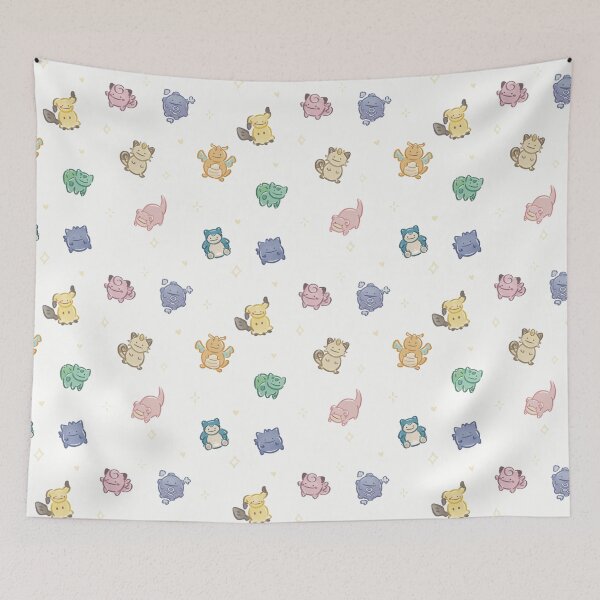 Item preview, Cute pastel kawaii monster pattern  designed and sold by Navi Paints.