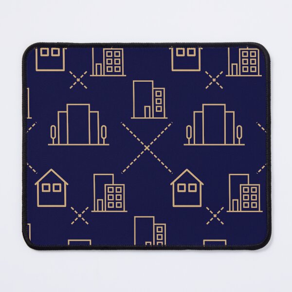 Item preview, Real estate and city buildings seamless pattern in minimal line art style designed and sold by Longsilp.
