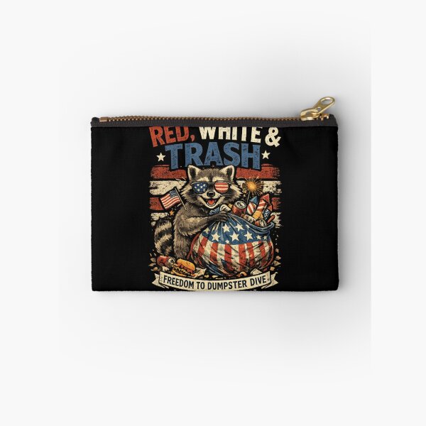 Item preview, Red White and Trash Funny Patriotic Raccoon July 4th designed and sold by Ali-printshop.