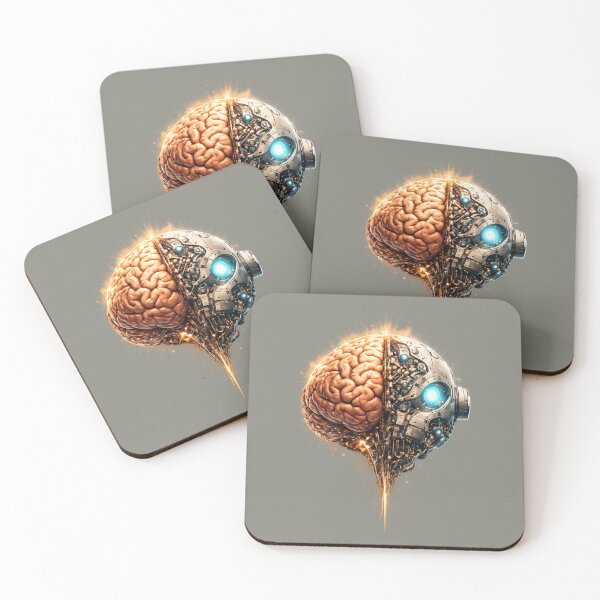 Item preview, Brain Bot Cyberpunk AI Robot Human Brain Sci-Fi Futuristic DesignBrain Bot Cyberpunk AI Robot Human Brain Sci-Fi Futuristic Design designed and sold by OrbitOfMind.