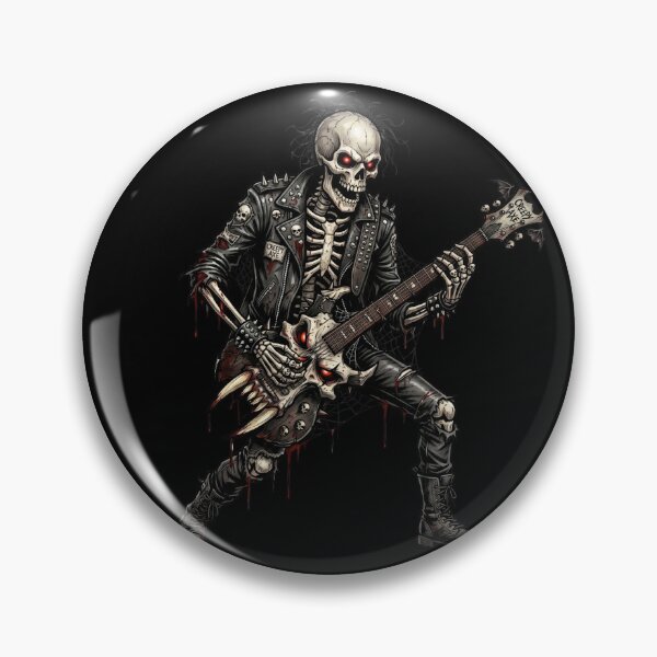 Item preview, Punk Skeleton Guitarist Studded Jacket — Concert Dark Art designed and sold by David Mateo ArtWorks.