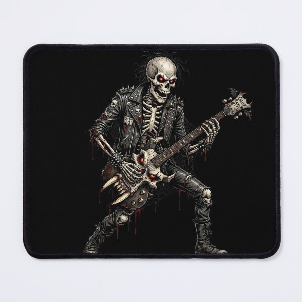 Item preview, Punk Skeleton Guitarist Studded Jacket — Concert Dark Art designed and sold by David Mateo ArtWorks.