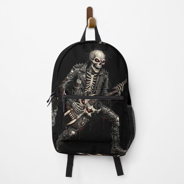Item preview, Punk Skeleton Guitarist Studded Jacket — Concert Dark Art designed and sold by David Mateo ArtWorks.