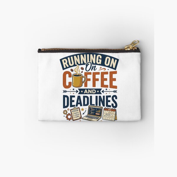 Item preview, Running On Coffee And Deadlines Funny Office Humor Design designed and sold by Pixel Analytics.