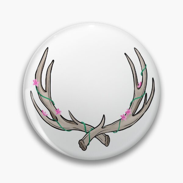 Item preview, Blossom crossed antlers designed and sold by Wolfwithteeth.