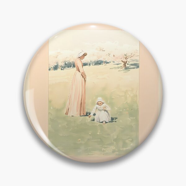 Item preview, Mother and Child Picking Flowers | Botanical Art designed and sold by GammaRay.