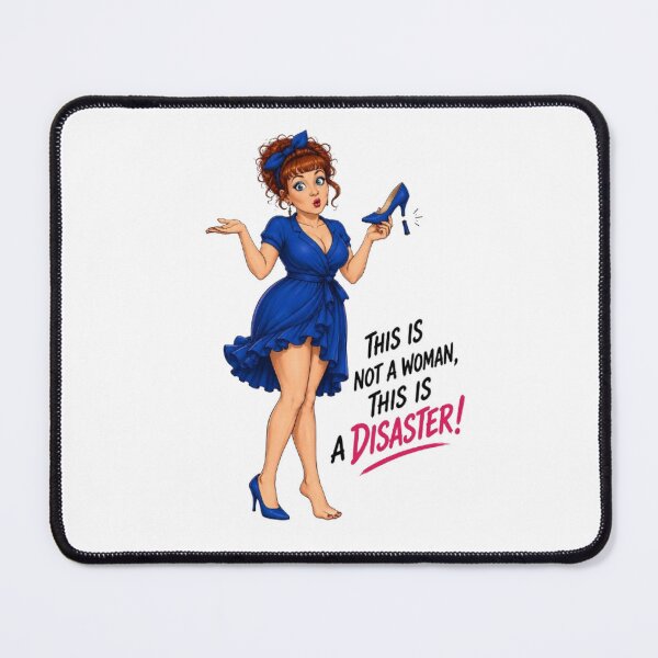Item preview, This Is A Disaster Funny Pinup Woman designed and sold by POTOTSKA.