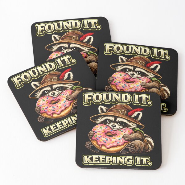 Item preview, Found It Keeping It Funny Raccoon Donut Lover Vintage Graphic T-Shirt  Main Tag: designed and sold by clockedoutwearshop.