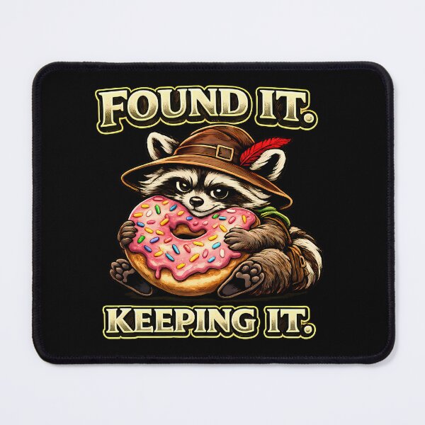 Item preview, Found It Keeping It Funny Raccoon Donut Lover Vintage Graphic T-Shirt Main Tag: designed and sold by clockedoutwearshop.