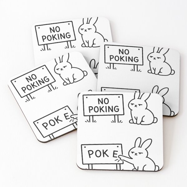 Item preview, No Poking Grumpy Bunny designed and sold by ChocoMellowCo.