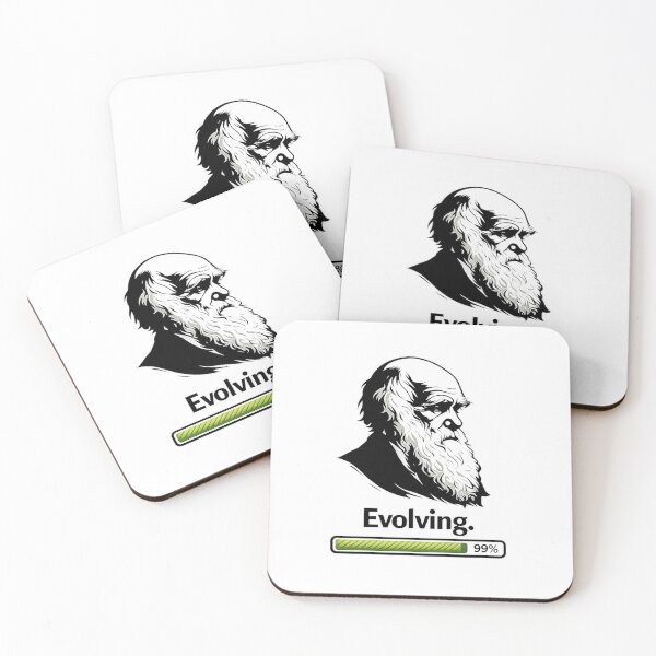 Item preview, Charles Darwin Evolving 99% Loading Bar designed and sold by ThoughtPalette.
