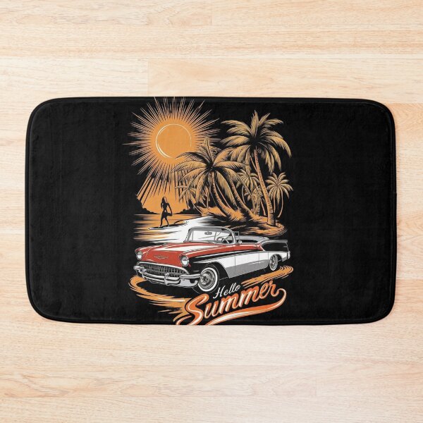 Item preview, Hello Summer Retro Convertible Car Shirt, Vintage Beach Surfer Graphic Tee, California Surf Aesthetic T-Shirt, 1950s Classic Car Streetwear designed and sold by TrendingView.