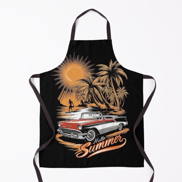 Item preview, Hello Summer Retro Convertible Car Shirt, Vintage Beach Surfer Graphic Tee, California Surf Aesthetic T-Shirt, 1950s Classic Car Streetwear designed and sold by TrendingView.