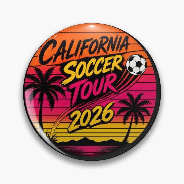 Item preview, California Soccer Tour 2026 – Retro Sunset Soccer Fan Vintage Design designed and sold by PatysArt.