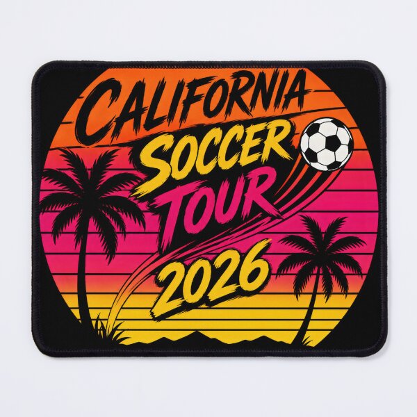 Item preview, California Soccer Tour 2026 – Retro Sunset Soccer Fan Vintage Design designed and sold by PatysArt.