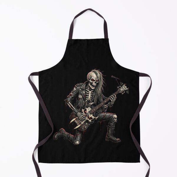 Item preview, Skeleton Guitarist Live Show Microphone — Dark Rock Art designed and sold by David Mateo ArtWorks.