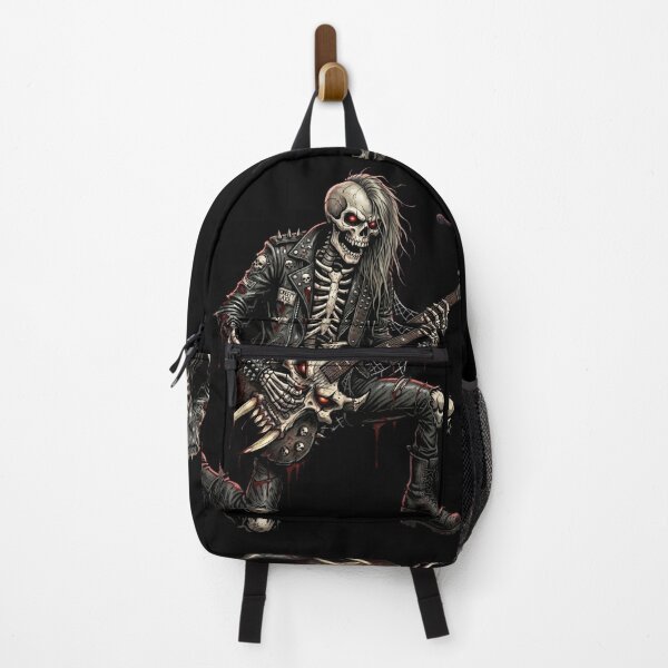 Item preview, Skeleton Guitarist Live Show Microphone — Dark Rock Art designed and sold by David Mateo ArtWorks.