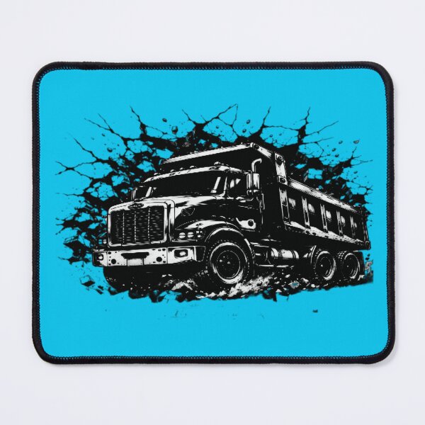 Item preview, Dump Truck Black White Art, Heavy Duty Trucker Poster, Construction Truck Wall Art Print designed and sold by RAYBIL.