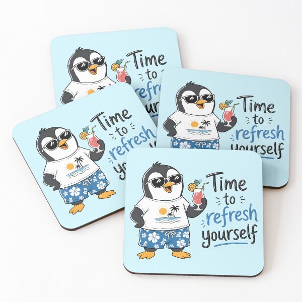 Item preview, Penguin on vacation designed and sold by PrintLabStudio.