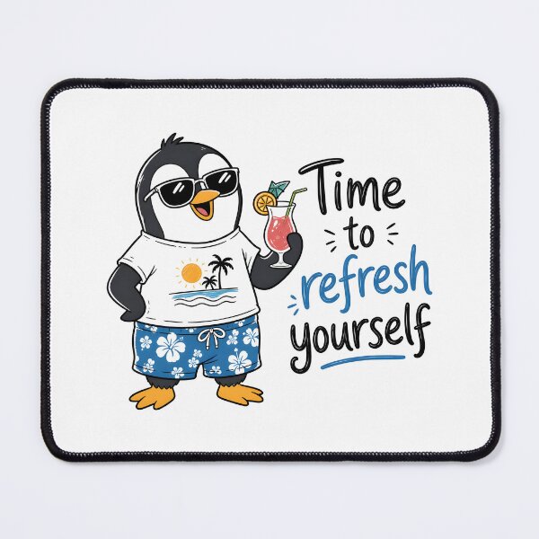 Item preview, Penguin on vacation designed and sold by PrintLabStudio.