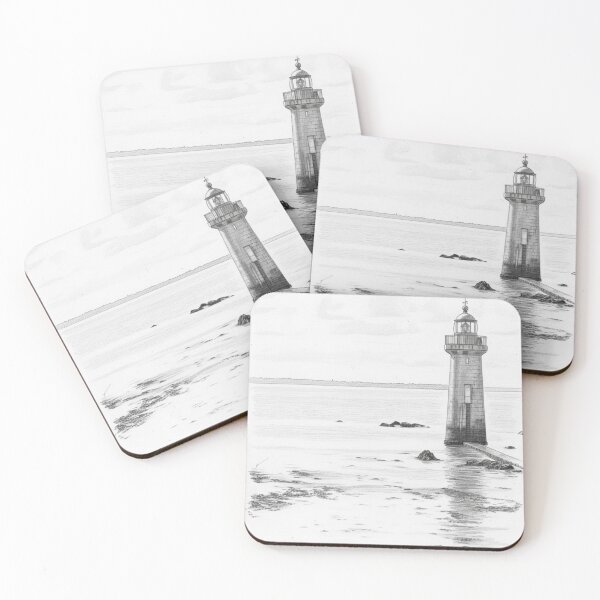 Item preview, Villes-Martin Lighthouse in Saint-Nazaire – Pencil Drawing Style designed and sold by KiwiPurple.