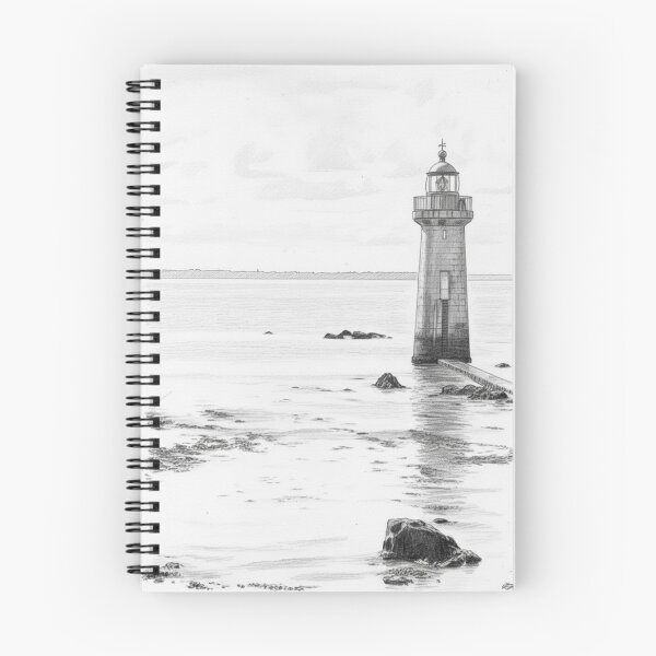 Item preview, Villes-Martin Lighthouse in Saint-Nazaire – Pencil Drawing Style designed and sold by KiwiPurple.