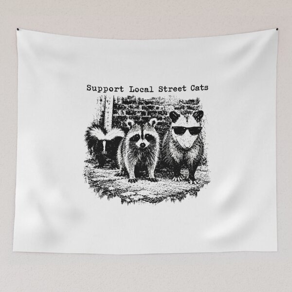 Item preview, Support Local Street Cats Funny Urban Wildlife designed and sold by Abirtom.