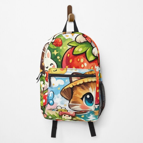 Item preview, Cute Strawberry Cat Fantasy | Kawaii Aesthetic Animal Art designed and sold by Creavanessa0321.