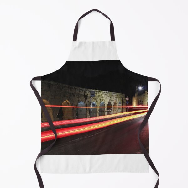 Item preview, Night Light Trails Along Historic Stone Arches and Archway Bridge With Fast Moving Traffic designed and sold by Nmallia.