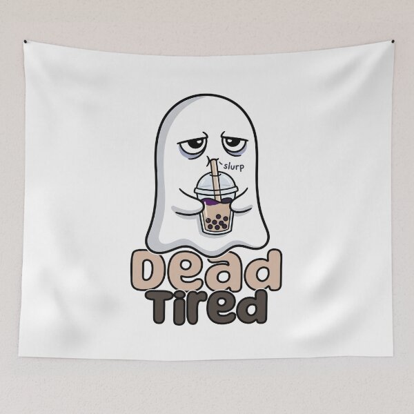 Item preview, Dead Tired Cute Boba Ghost designed and sold by Mr Lee.