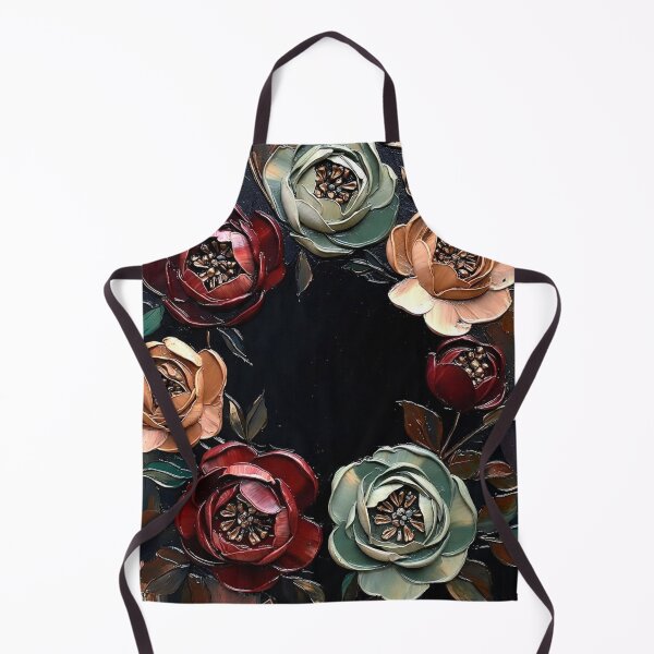 Item preview, Rose Floral Wreath Black Center designed and sold by IntelliMindDesigns.