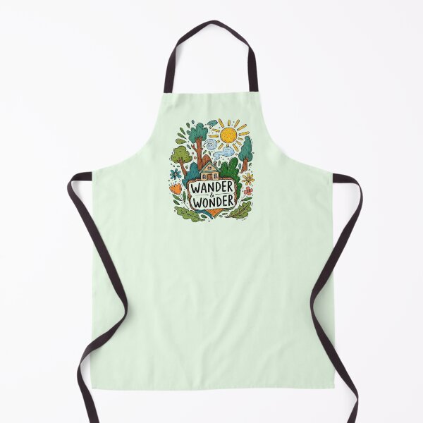 Item preview, Wander and Wonder Cottagecore Art Hiking Adventure Doodle designed and sold by SholoStudio.