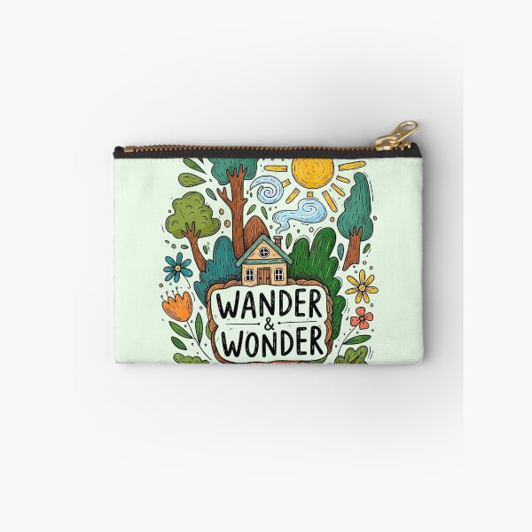 Item preview, Wander and Wonder Cottagecore Art Hiking Adventure Doodle designed and sold by SholoStudio.