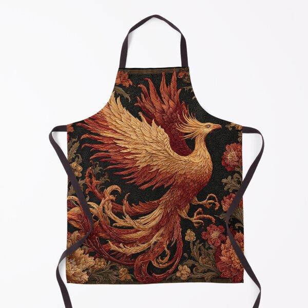 Item preview, Majestic Phoenix Rising Floral Art | Mythical Fire Bird Fantasy Illustration designed and sold by GrinGalore.